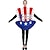 cheap Women&#039;s Costumes-USA Flag Carnival Costume 4th of July Costume Adults&#039; Men&#039;s Women&#039;s Funny Performance Party Carnival Independence Day / the Fourth of July July 4 Easy Carnival Costume