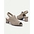 ieftine Sandale casual-tocuri de damă bej peep toe slingback - sandale elegante tricotate cu toc bloc