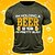 billige Mænds grafiske t -shirt-Herre Trykte bogstaver Sjov Øl T-shirt Tee Top Bomuld Kortærmet Grafisk Skjorte Sort Hvid militærgrøn Komfortabel t-shirt Gade Sport &amp; Udendørs Modedesigner tøj