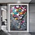 billige Oliemalerier-banksy ballon oliemaleri håndmalet lærred ballon maleri banksy kunst olie maleri væg kunst lærred design luft ballon graffiti banksy maleri