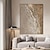 abordables Pinturas al óleo-pintura al óleo pintura wabi sabi pintado a mano arte beige grande pintura minimalista 3d marrón sobre lienzo textura 3d marrón arte de la pared arco beige neutro pintura de yeso