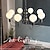 ieftine Lumini insulare-pandantiv cu led 45/60/79cm 3/5/8-lumini nordic minimalist mijlocul secolului modern candelabru glob de sticla alb bile de lapte sputnik lumina suspendata tavan pentru dormitor sufragerie ferma