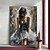 cheap Oil Paintings-Handmade Original Dancing Girl Oil Painting On Canvas Abstract Figure Art Painting Large Violin Wall Art Bedroom Wall Decor Handmade Gift No Frame