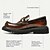 abordables Mocassins en cuir de qualité supérieure-Mocassins en cuir de vachette de qualité supérieure pour hommes avec détail de chaîne en or – chaussures habillées marron élégantes à enfiler pour une tenue formelle et professionnelle