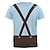 abordables camisetas-Cerveza Oktoberfest bávaro T-Shirt Lederhosen 3D Gráfico Para Hombre Adulto Carnaval Cerveza Oktoberfest Impresión 3D Fiesta Casual Diario