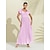 abordables robe décontractée-Robe longue d&#039;invité de mariage en mousseline de soie pour femmes, élégante, bleue, plissée, col en v, manches courtes, ligne a, robe de soirée formelle
