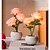 abordables Luces decorativas-Lámpara de mesa con flores de San Valentín, luz de noche LED 3D con forma de rosa, luces de mesa, simulación de flores con jarrón, adornos de lámpara de mesa para decoración del hogar, sala de estar, dormitorio, 1 pieza
