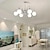 billige Øslys-led pendel 41/63/65/85cm 3/4/5/6-lys moderne sputnik lysekrone krom industriel semi-flush mount loftslampe e27 justerbar højde lys til køkkenø stue 110-240v
