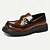 abordables Mocassins en cuir de qualité supérieure-Mocassins en cuir de vachette de qualité supérieure pour hommes avec détail de chaîne en or – chaussures habillées marron élégantes à enfiler pour une tenue formelle et professionnelle
