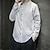 cheap Business Casual-Men&#039;s Shirt Linen Shirt Chinese Collar Shirt Mandarin Collar Shirt Casual Shirt Button Up Shirt Plain Vacation Hawaiian Black White Light Green Pink Long Sleeve Grandad Collar Spring &amp;  Fall Clothing
