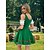 cheap Dirndl-Women&#039;s Carnival Oktoberfest Dirndl Beer Costume with Shirt and Apron Bavarian Wiesn Traditional Style