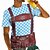 baratos Camisetas-Cerveja Oktoberfest Bávaro Japonesa/Curta Lederhosen 3D Arte Gráfica Para Homens Adulto Carnaval Cerveja Oktoberfest Impressão 3D Festa Casual / Diário