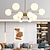 cheap Globe Design-LED Pendant Light 90/115cm 12/16-Light E27 Nordic Modern Sputnik Mid Century Pendant Lighting Metal Class Ceiling Light Fixture for Kitchen Dining Room Living Room 110-240V