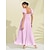 abordables robe décontractée-Robe longue d&#039;invité de mariage en mousseline de soie pour femmes, élégante, bleue, plissée, col en v, manches courtes, ligne a, robe de soirée formelle