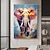 baratos Pinturas de Animais-Pintura a óleo original feita à mão de leão e elefante em tela grande abstrato animal arte de parede moderna arte de leão impressionista para sala de estar decoração de quarto sem moldura
