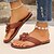 economico Ciabatte e infradito da donna-infradito da donna tinta unita slip on ciabatte leggere con decorazioni floreali fasce intrecciate ciabatte da spiaggia sandali open toe nero marrone beige