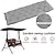 abordables Funda de silla-Cojines para silla de exterior 100 % impermeables y resistentes al sol, de madera, para banco, columpio, no extraíbles, para patio, jardín, césped.