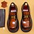 abordables Mocassins en cuir de qualité supérieure-Mocassins en cuir de vachette de qualité supérieure pour hommes avec détail de chaîne en or – chaussures habillées marron élégantes à enfiler pour une tenue formelle et professionnelle