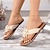 economico Ciabatte e infradito da donna-infradito da donna tinta unita slip on ciabatte leggere con decorazioni floreali fasce intrecciate ciabatte da spiaggia sandali open toe nero marrone beige