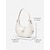 cheap Handbag &amp; Totes-Elegant Ivory Crescent Hobo Bag with Sleek Silver Hardware - Stylish Daily Carry for Women