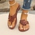 economico Ciabatte e infradito da donna-infradito da donna tinta unita slip on ciabatte leggere con decorazioni floreali fasce intrecciate ciabatte da spiaggia sandali open toe nero marrone beige