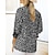 cheap Women&#039;s Blouses &amp; Shirts-Women&#039;s Blouse Dressy Tops Polka Dot Print Daily Casual Lantern Sleeve 3/4 Length Sleeve Crew Neck Black Summer Spring