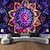 voordelige Blacklight wandtapijten-mandala bohemian blacklight wandtapijt uv-reactief gloeiend in het donker trippy zen meditatie mistige natuur hangend wandtapijt muurschildering voor woonkamer slaapkamer