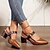 abordables Block Heels-Escarpins à talon bloc bicolores pour femmes – chaussures élégantes à bout pointu avec accent doré pour le bureau, les fêtes et les événements formels