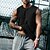 preiswerte Lauf-T-Shirts &amp; Tanktops-Herren Fitness Tank Top Tank Top Running Sport Top Tank Top Sport Ärmellos Weste / Fahrradweste Casual Athlässigkeit Atmungsaktiv Schnelltrocknend Weich Fitnesstraining Laufen Gehen Sportbekleidung