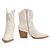 preiswerte Cowboy &amp; Western Stiefel-Damenstiefel Cowboystiefel Cowgirlstiefel bestickte Stiefeletten bis zur Mitte der Wade spitze Zehenpartie Retro Blockabsatz kurze Stiefel schwarz weiß braun