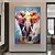 baratos Pinturas de Animais-Pintura a óleo original feita à mão de leão e elefante em tela grande abstrato animal arte de parede moderna arte de leão impressionista para sala de estar decoração de quarto sem moldura
