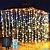 billige Soldrevet-elegant bryllupsmottak fest utendørs solcelle LED-lys, usb-ladegardin eventyrlys 3*3m, juleistapper-lys fossefallslampe bryllupsrom krans hage utendørs dekor