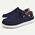 preiswerte Herren Pantoletten &amp; Slipper-marineblaue Freizeit-Schlupfschuhe für Herren mit patriotischem Futter – Obermaterial aus atmungsaktivem Canvas, leichte Sohle, ideal für den Alltag