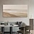 abordables Pinturas al óleo-pintura al óleo pintura wabi sabi pintado a mano arte beige grande pintura minimalista 3d marrón sobre lienzo textura 3d marrón arte de la pared arco beige neutro pintura de yeso