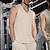 preiswerte Oberteile-Herren T-Shirt Weste für Wanderer Ärmellos V Ausschnitt Muskelshirt Ärmelloses Hemd Tanktop Außen Schnelltrocknend Weich Schweißableitend Polyester Schwarz Grün Aprikose Klettern Camping / Wandern