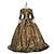 preiswerte Kleider-Vintage Rokoko Renaissance Maxi Kleid Normal Ein Hauch Aschenputtel Prinzessin Quadrathals Kostüm königlich Halloween Karneval Maskerade Leistung Party Halloween Erwachsene Ganzjahres