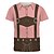 abordables camisetas-Cerveza Oktoberfest bávaro T-Shirt Lederhosen 3D Gráfico Para Hombre Adulto Carnaval Cerveza Oktoberfest Impresión 3D Fiesta Casual Diario