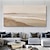 abordables Pinturas al óleo-pintura al óleo pintura wabi sabi pintado a mano arte beige grande pintura minimalista 3d marrón sobre lienzo textura 3d marrón arte de la pared arco beige neutro pintura de yeso