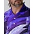 abordables Hauts-Homme T-shirt POLO Violet Manche Courte Top Tenue de golf Vêtements Tenues Porter des vêtements