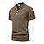 baratos Polo Clássico Masculino-Homens Camisa de golfe pólo de golfe Trabalho Casual Lapela Manga Curta Básico Moderno Tecido Botão Primavera Verão Normal Preto Verde Tropa Azul Marron Cáqui Cinzento Escuro Camisa de golfe
