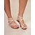 abordables Sandales de Vacances-sandales plates à lanières bohèmes pour femmes avec design tressé – chaussures à bout ouvert confortables et élégantes pour l&#039;été, la plage et les tenues décontractées