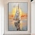 abordables Peintures Abstraites-Peinture à l'huile faite à la main, art mural abstrait, peinture sur toile de bateau, décoration de maison, cadre tendu prêt à accrocher