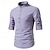 baratos Casual de negócios-Homens Camisa Social Camisa de colarinho chinês Camisa gola mandarim Camisa Popover Camisa casual Camisa de algodão Listrado Férias Havaiana Preto Branco Rosa Roxo Manga Longa Faixa Primavera &amp; Outono