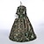preiswerte Kleider-Vintage Rokoko Renaissance Maxi Kleid Normal Ein Hauch Aschenputtel Prinzessin Quadrathals Kostüm königlich Halloween Karneval Maskerade Leistung Party Halloween Erwachsene Ganzjahres