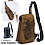 abordables Bolsos cruzados-Hombre Bolso bandolera Bolsa de hombro Bolsa Bandolera Poliéster Exterior Diario Festivos Cremallera Impresión Gran Capacidad Ligero Transporte múltiple Timón Velero Ocre Amarillo Azul Oscuro