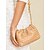voordelige Handtas &amp; Draagtassen-Dames Crossbody zak Schoudertas Polstasje Hobo-tas PU-nahka Feest Feestdagen Bruiloft Ketting Rimpels Grote capaciteit Duurzaam Effen Kleur Amandel Zwart Wit