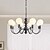 ieftine Lumini insulare-pandantiv cu led 45/60/79cm 3/5/8-lumini nordic minimalist mijlocul secolului modern candelabru glob de sticla alb bile de lapte sputnik lumina suspendata tavan pentru dormitor sufragerie ferma