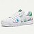 economico Sneakers da uomo-sneakers bianche casual da uomo con design a schizzi di colore: comode scarpe stringate basse e alla moda