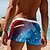 cheap Flag Print-Men&#039;s Tree Coconut Tree Plants Swim Trunks Swim Shorts Board Shorts Mid Waist Fashion Designer Surfing Holiday Beach Pocket Drawstring Elastic Waist Designer Clothing Apparel
