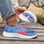 billige Slip-ons og loafers til kvinner-kvinners flat slip-ons flyknit sko utendørs rund tå klassisk walking loafer blå